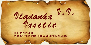 Vladanka Vaselić vizit kartica